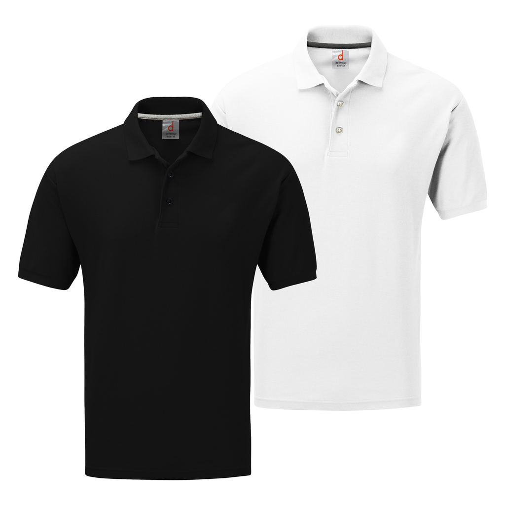 2 Pack Mens' Classic Short Sleeve Plain Polo Shirts Work Wear Pique Polo Sale