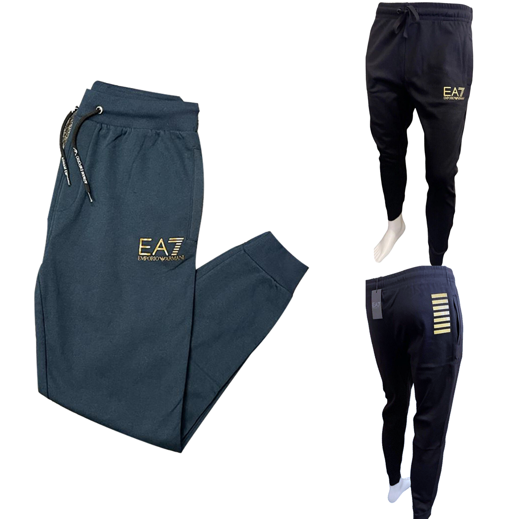 Emporio Armani EA7 Gold Logo Men s Winter Fleece Joggers