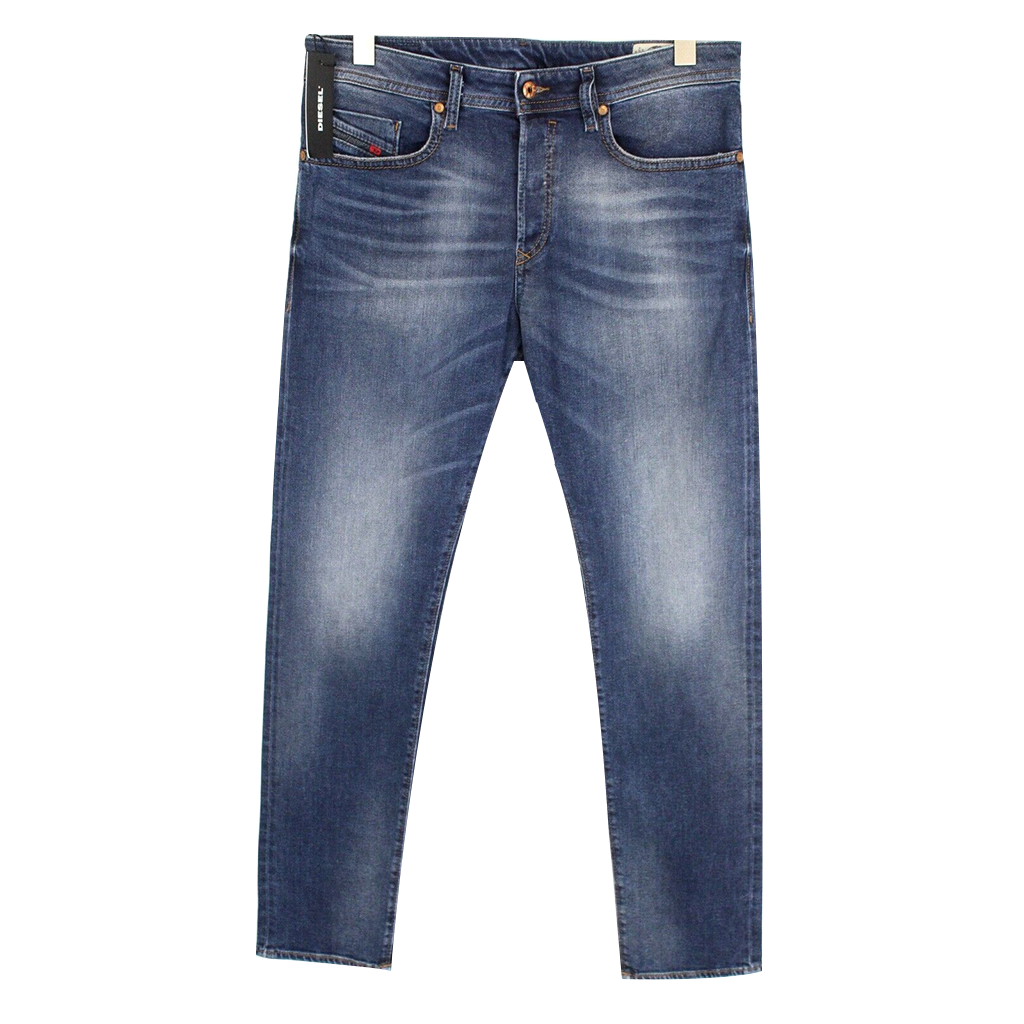 DIESEL Buster 084NS Men Jeans Classic Regular Slim Tapered Stretch Blue