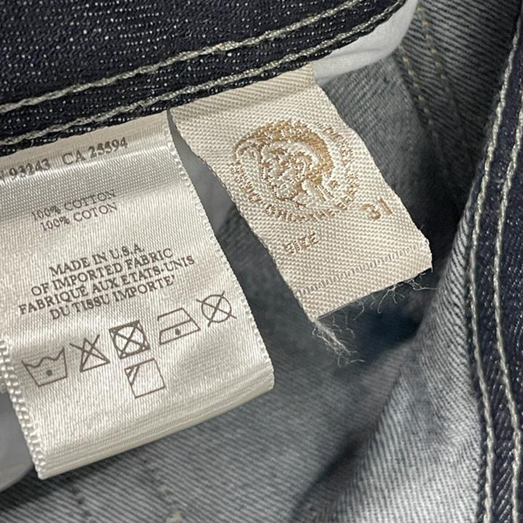 Diesel Denim Division Men's Jeans Back Gold RN93243 Straight Leg