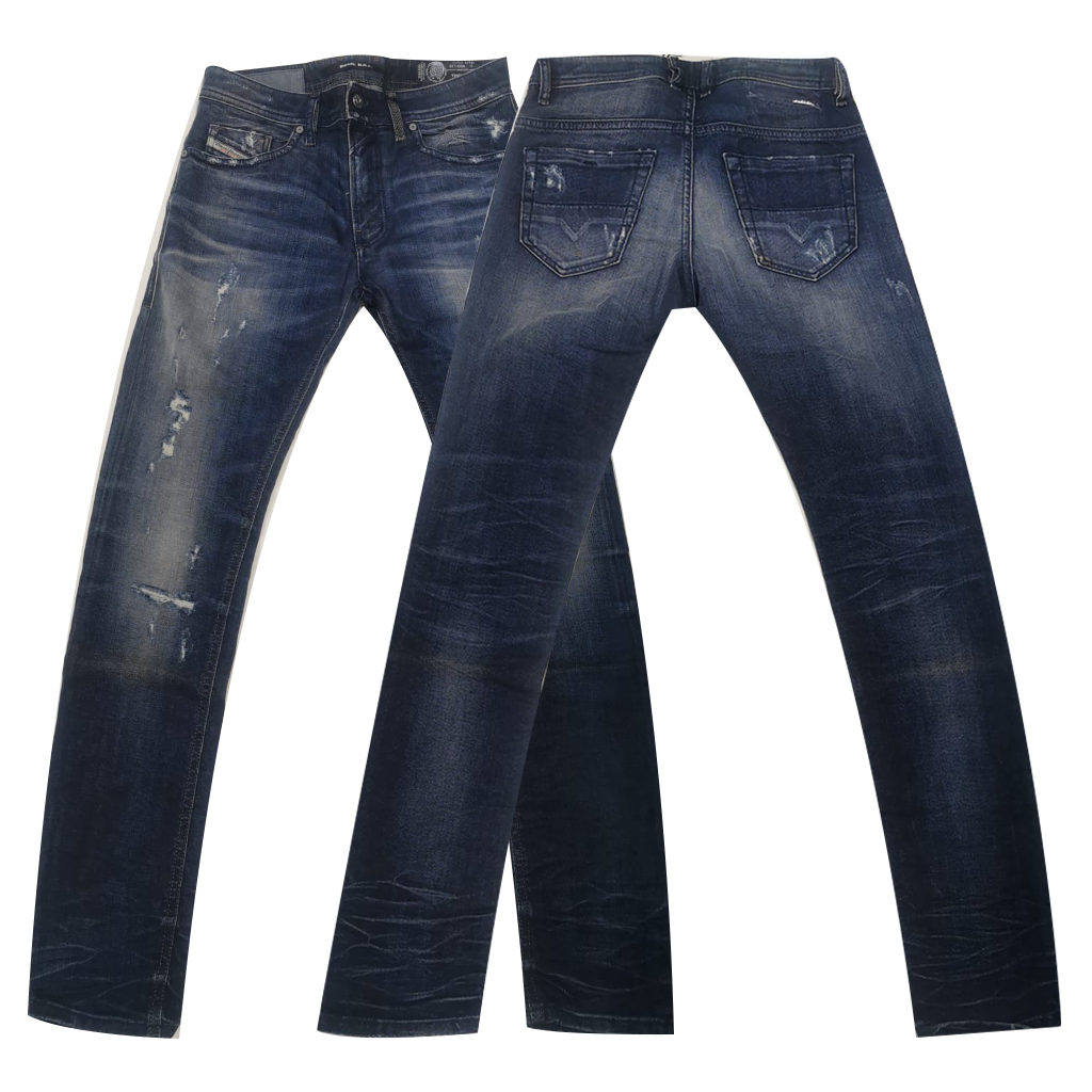 Men s Denim Jeans DIESEL THOMMER 084JR STRETCH SLIM SKINNY BLUE RRP 1 Stylerstreet