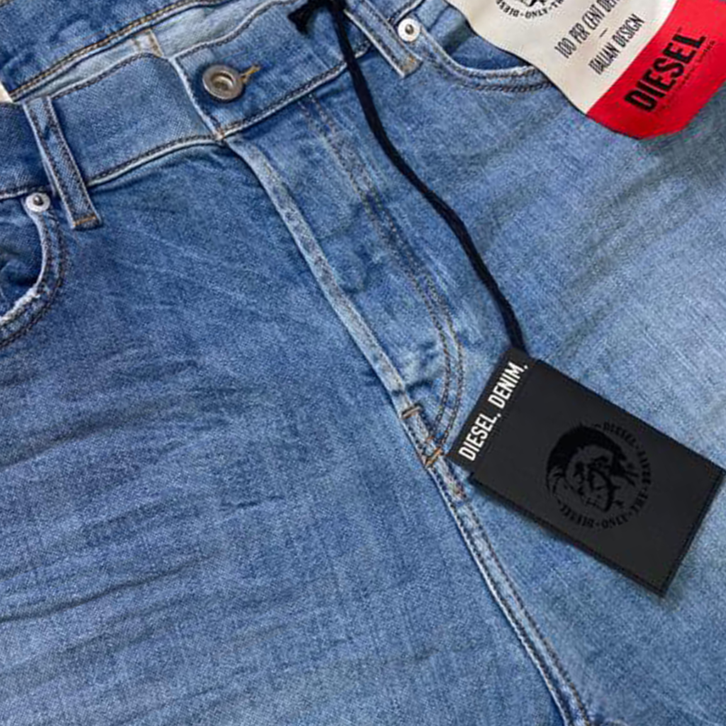 Mens DIESEL D-VIDER 081AL STRETCH Carrot fit Blue Denim