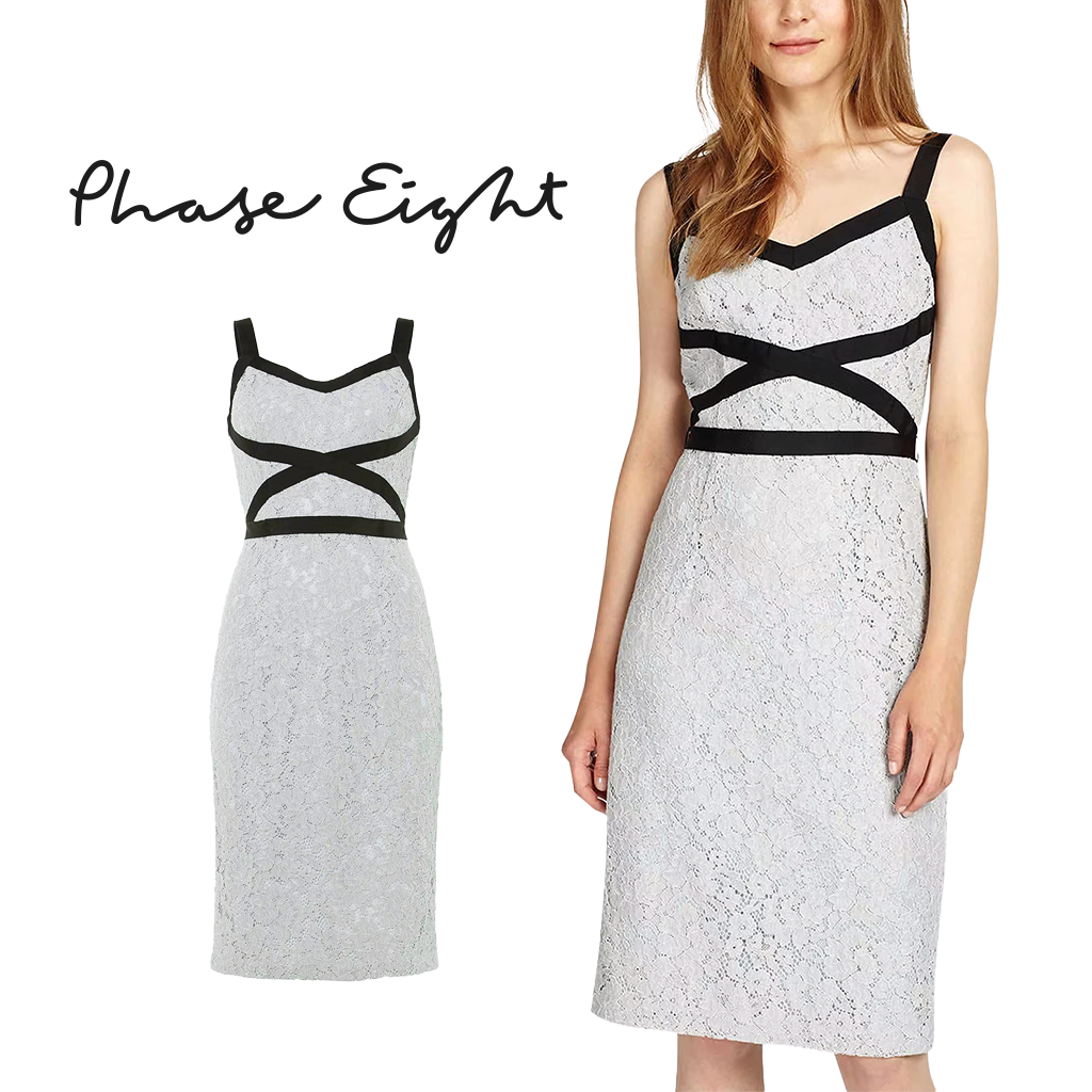 Phase Eight Caela Lace Dress Sea Salt UK size 10-16 | RRP £140