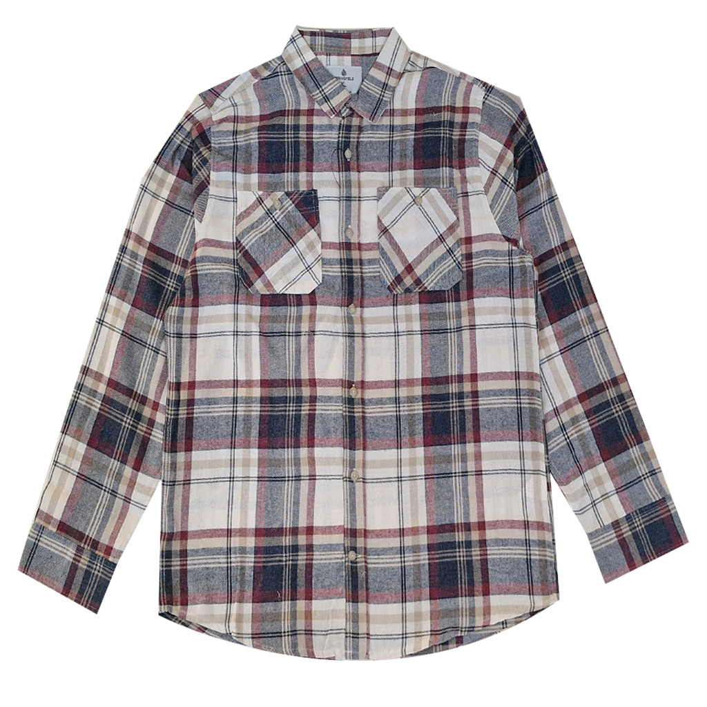 Springfield Mens Checked Flannel Shirt Cotton Long Sleeve Sizes S-2XL | UK SALE