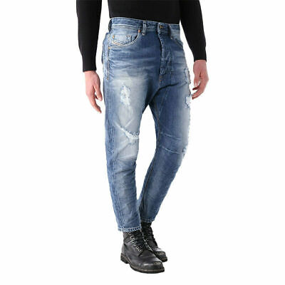 DIESEL NARROT 0848I WASH Men's Denim Jeans Blue REGULAR CARROT RRP £170