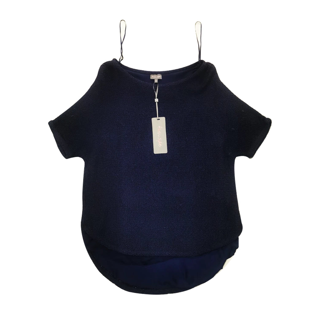 Phase Eight Macey Knit Jumper Navy XS Sparkly Top New RRP £69 | Clearence Sale