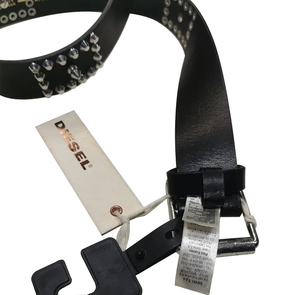 Diesel Mens' Black Waist Belt B-COWY 00SGM1 Extra Tough Cow