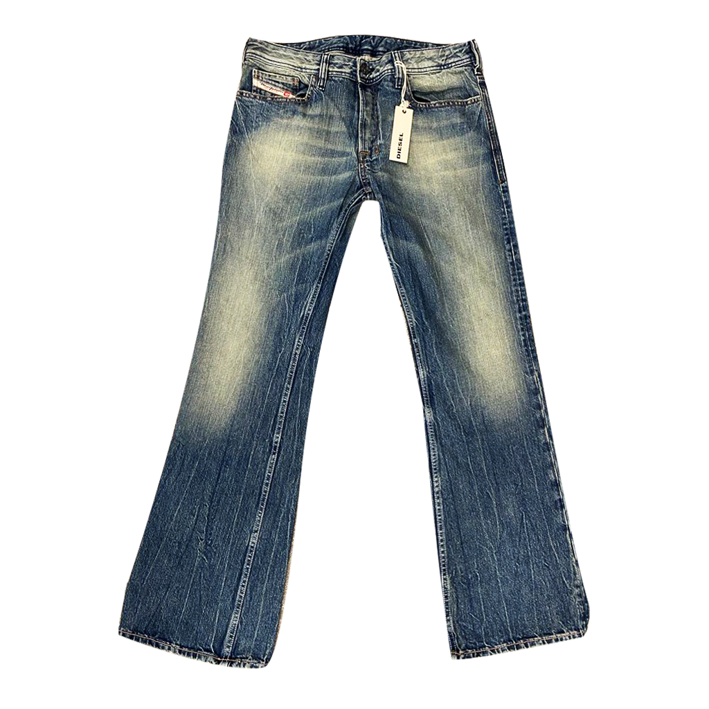 Men's Denim Jeans DIESEL Industry Prototipi faded Blue bootcut W32 L30 RRP£220