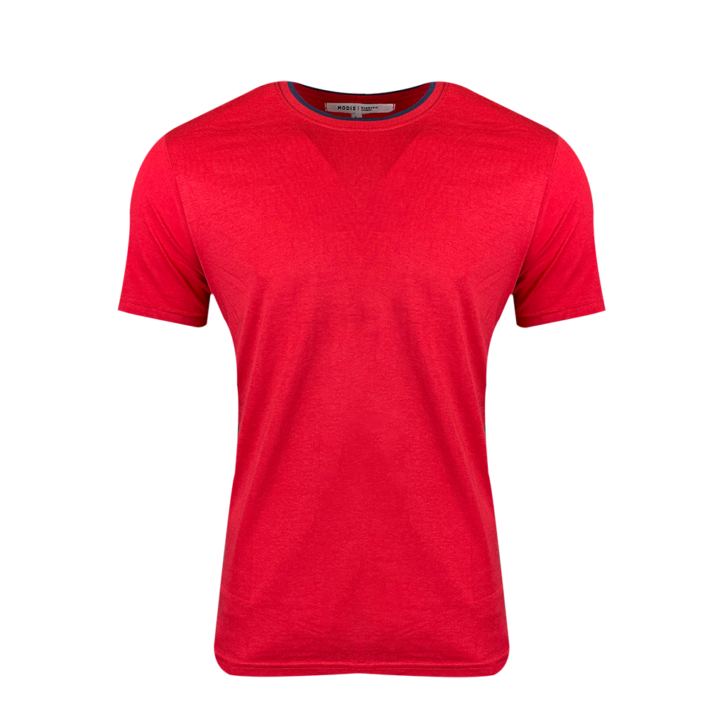 Mens Plain  T-shirts Crew Neck Cotton Gym Work Casual Short Sleeve Tee Top Red