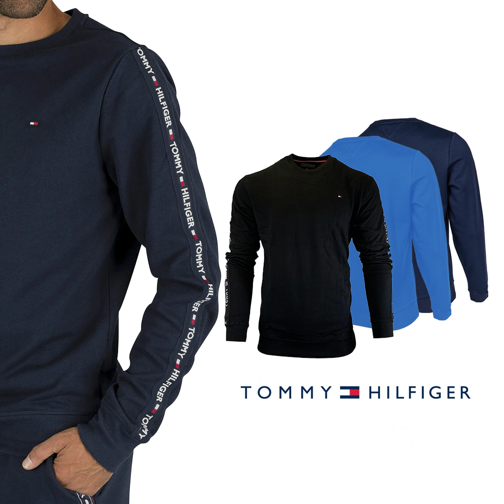 Men's Tommy hilfiger tricolour flag embroidered cotton Sweatshirts